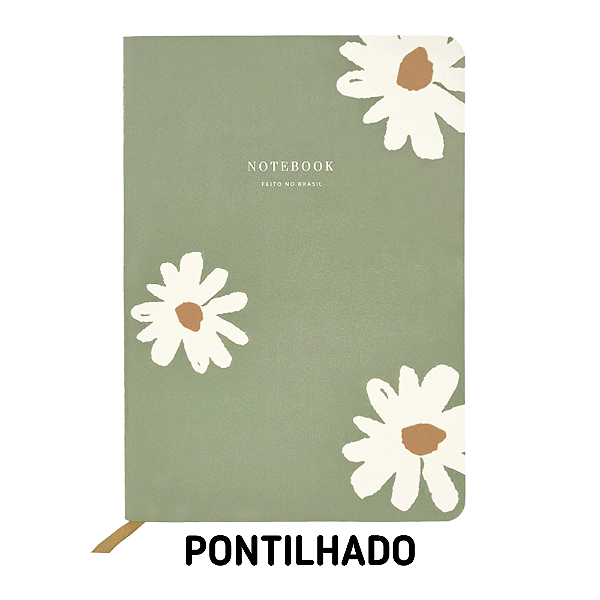 Caderno Pautado Matchá Floral Para Planner A.Craft Tamanho Padrão