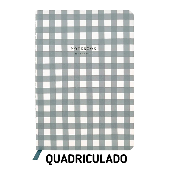 Caderno Quadriculado Eucalipto Xadrez Para Planner A.Craft Tamanho Padrão