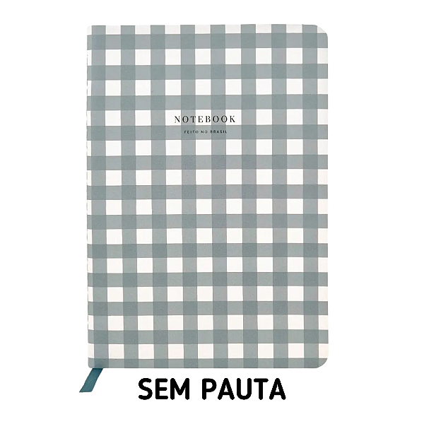 Caderno Sem Pauta Eucalipto Xadrez Para Planner A.Craft Tamanho Padrão