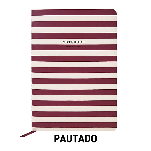 Caderno Pautado Cereja Listrado Para Planner A.Craft Tamanho Padrão