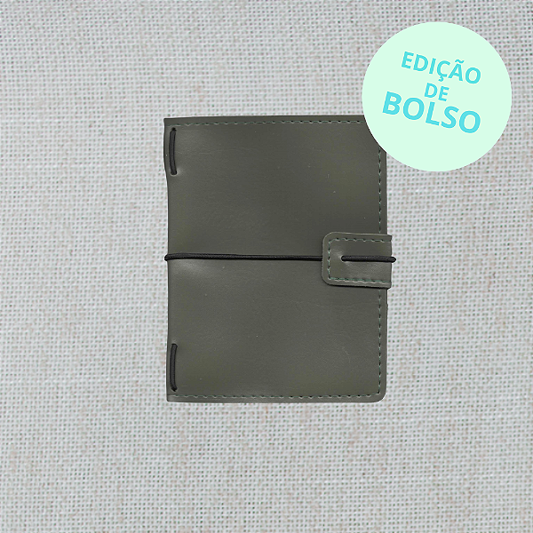 Capa Oliva Midori Triplo (Para 3 Blocos) Para Journal Folk Books Edição de Bolso