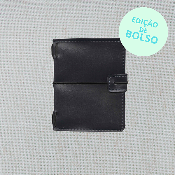 Capa Azul Escuro Midori Triplo (Para 3 Blocos) Para Journal Folk Books Edição de Bolso