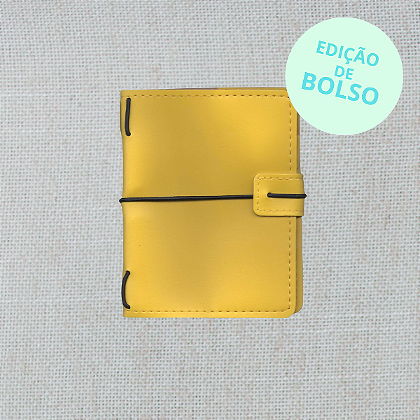 Capa Amarelo Midori Triplo (Para 3 Blocos) Para Journal Folk Books Edição de Bolso