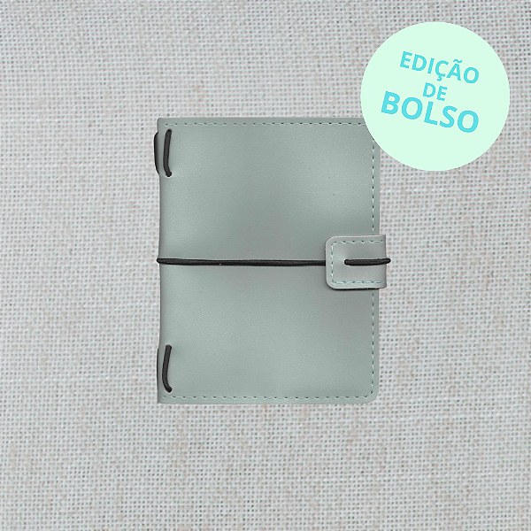 Capa Celeste Midori Triplo (Para 3 Blocos) Para Journal Folk Books Edição de Bolso