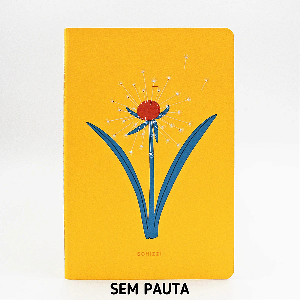 Caderno Brochura Sem Pauta Flexível Large Dente de Leão Schizzi