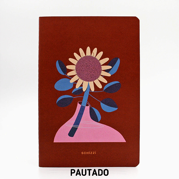 Caderno Brochura Pautado Flexível Large Protea Schizzi
