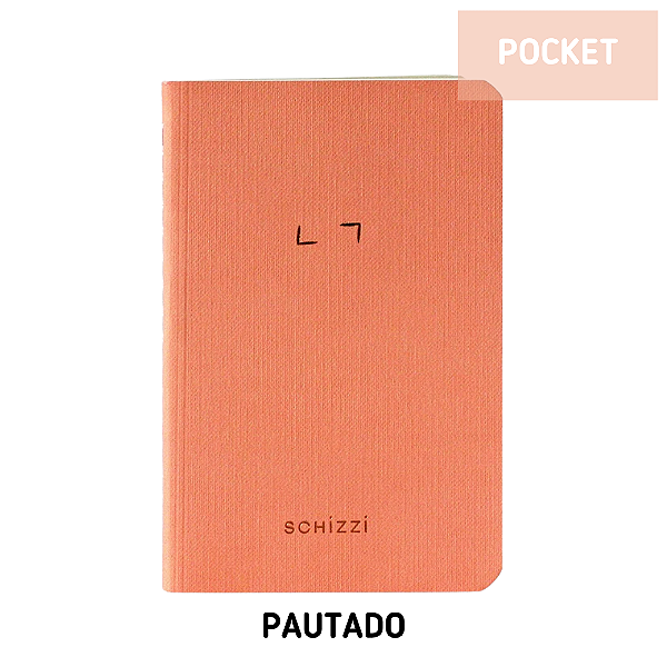 Caderno Brochura Pautado Flexível Pocket Peach Schizzi