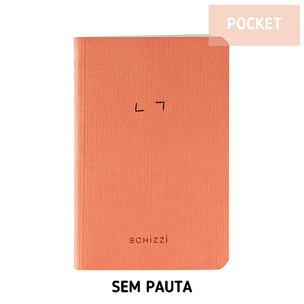Caderno Brochura Sem Pauta Flexível Pocket Peach Schizzi