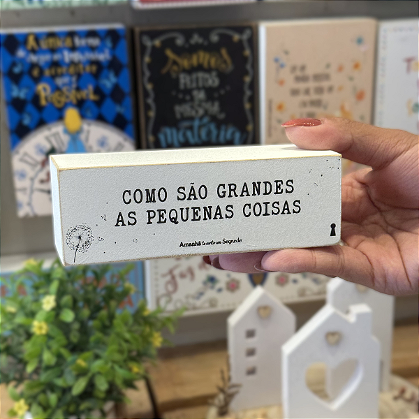 Quadro Box 4x12 em Madeira Como São Grandes As Pequenas Coisas