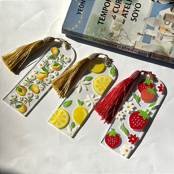 Marca Página De Acrílico Frutas