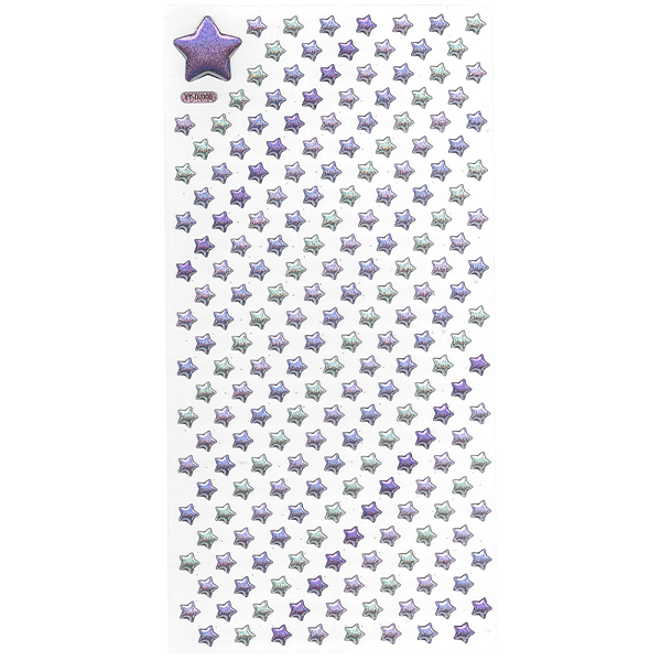 Adesivo Decorativo Alto-Relevo Epoxy Estrelas Roxas