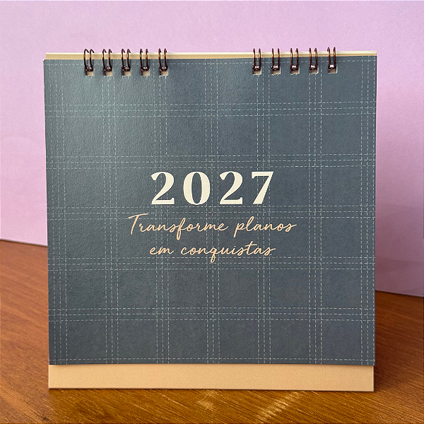 Calendário de Mesa 2027 Xadrez Cartões Gigantes