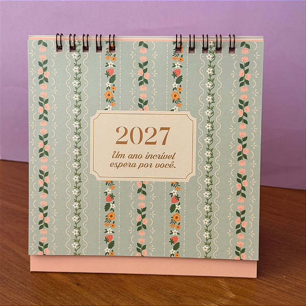 Calendário de Mesa 2027 Jolie Cartões Gigantes
