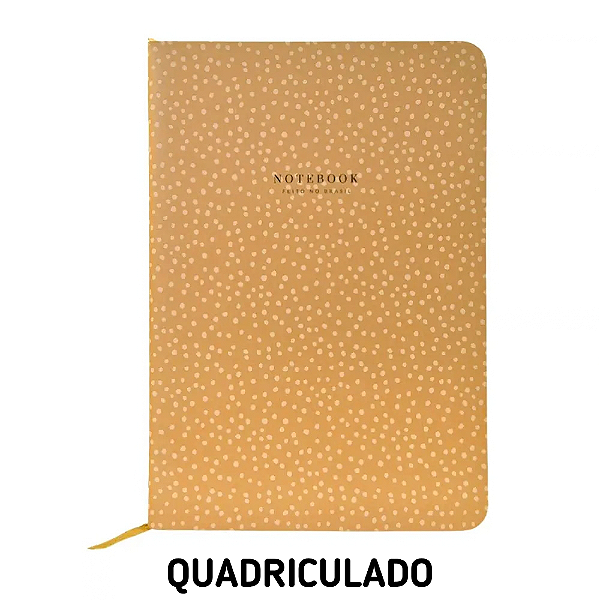 Caderno Quadriculado Poá Mel Para Planner A.Craft Tamanho Padrão