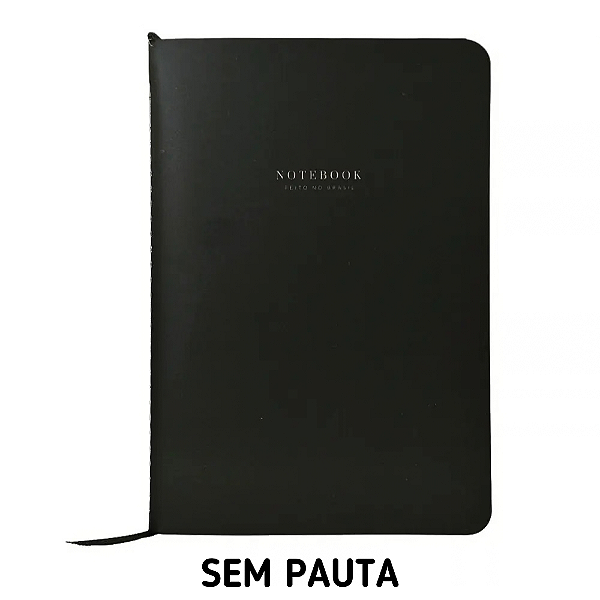 Caderno Sem Pauta Preto Clássico Para Planner A.Craft Tamanho Padrão