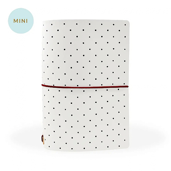 Mini Capa Creme Poá (Para 4 Mini Blocos) Para Mini Planner A.Craft