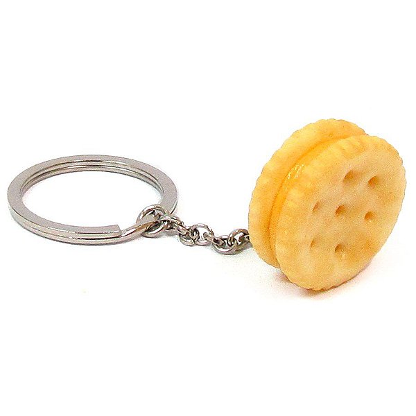 Chaveiro de Comidinhas - Bolacha Queijo