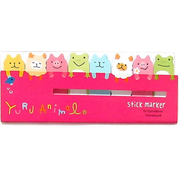 Marcador de Páginas Adesivo Stick Marker Yuru Animal - Pink