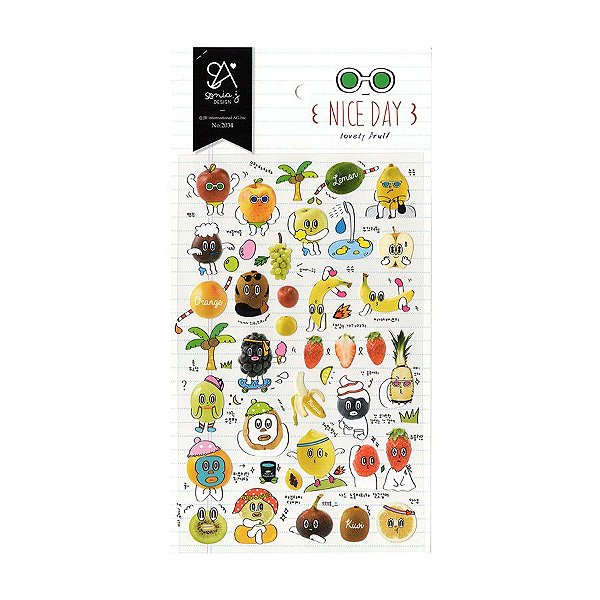 Adesivo Divertido Papel - Nice Day Lovely Fruit