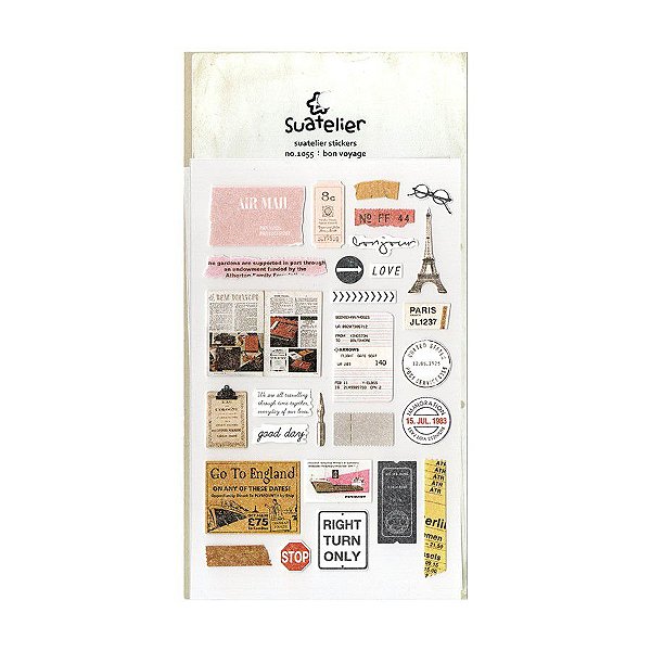 Adesivo Divertido Papel - Bon Voyage