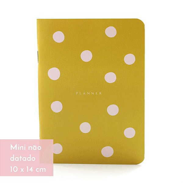 Mini Planner Não Datado Poá Damasco Para Mini Planner A.Craft