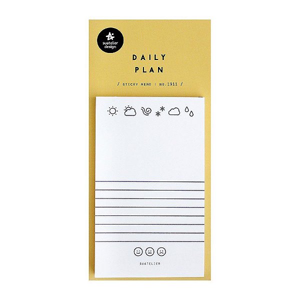 Post-it Stick Daily Plan Sticky Memo Previsão do Tempo Amarelo - Suatelier