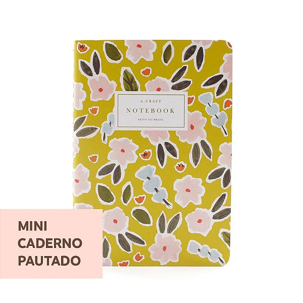 Mini Caderno Pautado Primavera Romântica Para Mini Planner A.Craft
