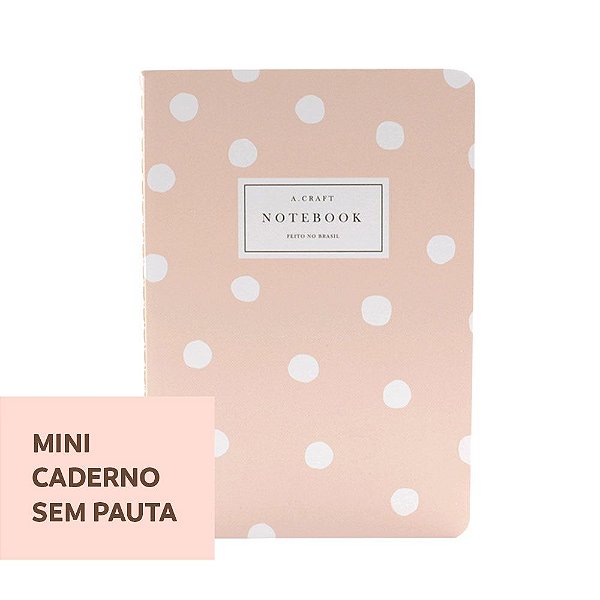 Mini Caderno Sem Pauta Champagne Rosé Para Mini Planner A.Craft