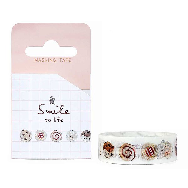Fita Decorativa Washi Tape - Doces Smile To Life Cookies