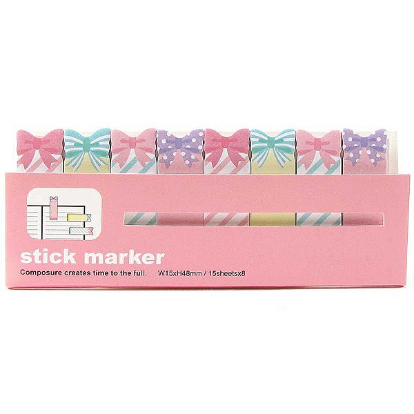 Post-it Stick Marker Laços Rosa