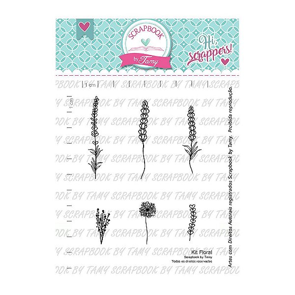 Kit de Carimbos Floral Scrapbook by Tamy - Lilipop