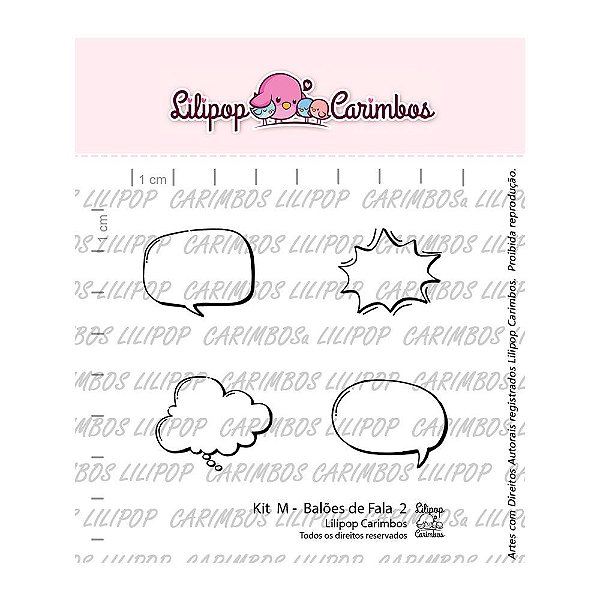 Kit de Carimbos M Balões de Fala 2 - Lilipop