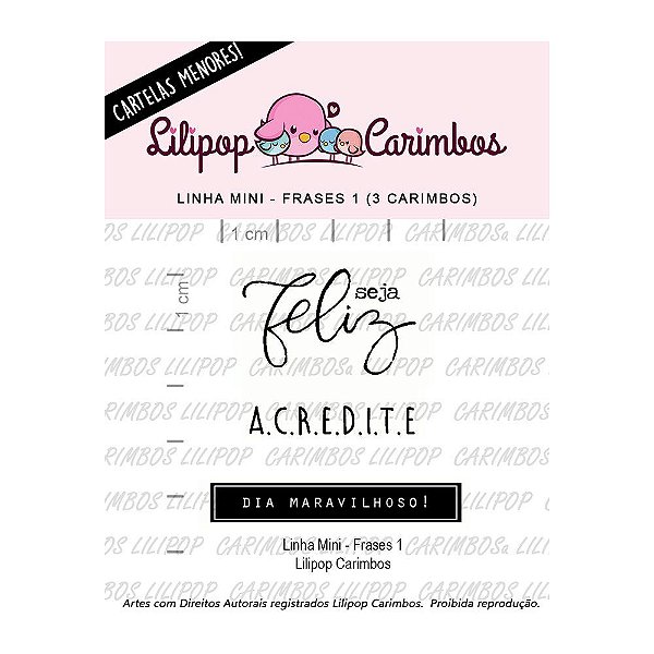 Kit de Carimbos Mini Frases 1 - Lilipop