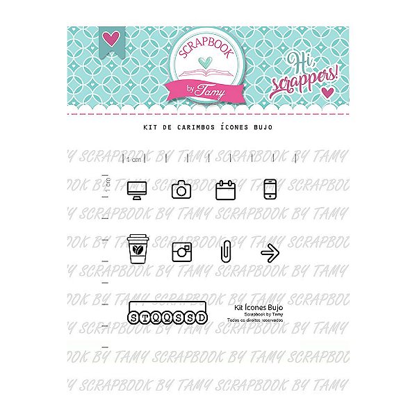 Kit de Carimbos Ícones Bujo Scrapbook by Tamy - Lilipop