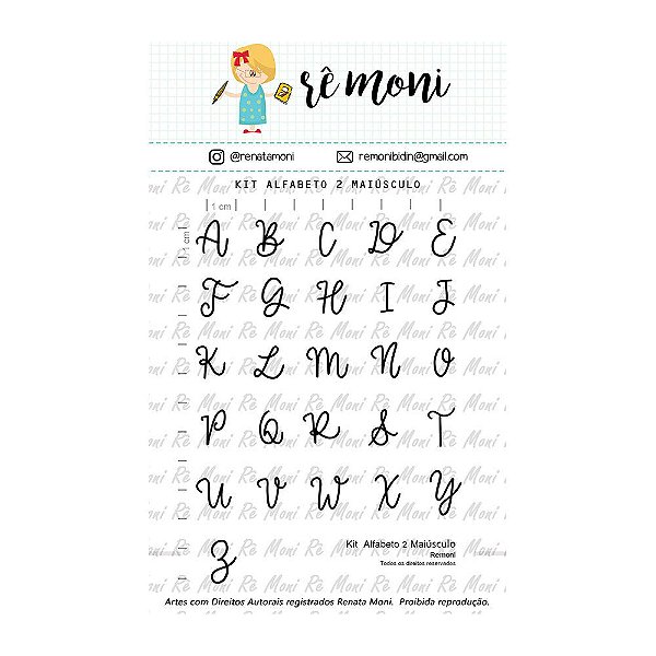 Kit de Carimbos Alfabeto 2 Letra Maiúscula Rê Moni - Lilipop