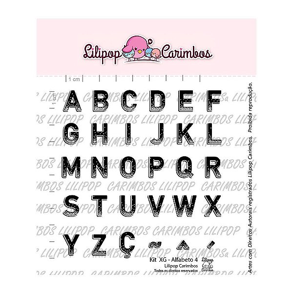 Kit de Carimbos XG Alfabeto 4 Letra Maiúscula - Lilipop