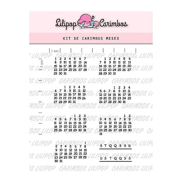 Kit de Carimbos Meses - Lilipop