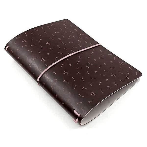Capa Moccha Dandelion Marrom (Para 4 Blocos) Para Planner A.Craft Tamanho Padrão
