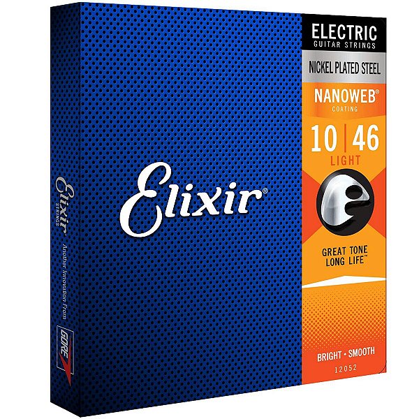 Jogo De Cordas 010 Elixir Para Guitarra Nanoweb Revestida