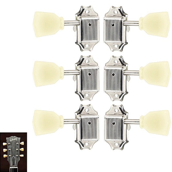 Tarraxas Vintage Botão Creme Para Violão Guitarra Les Paul 3x3