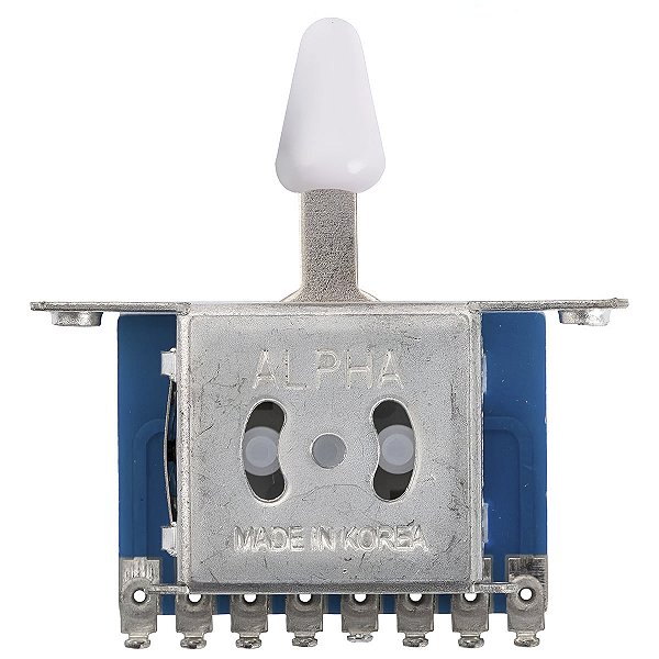Chave Seletora Para Guitarra 5 Posições Alpha Knob Branco