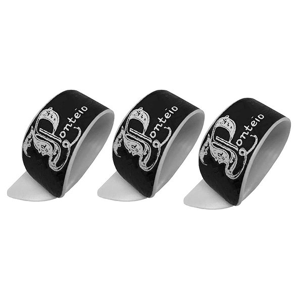 Kit Com 3 Dedeiras De Pvc Preta Para Viola Tamanho G