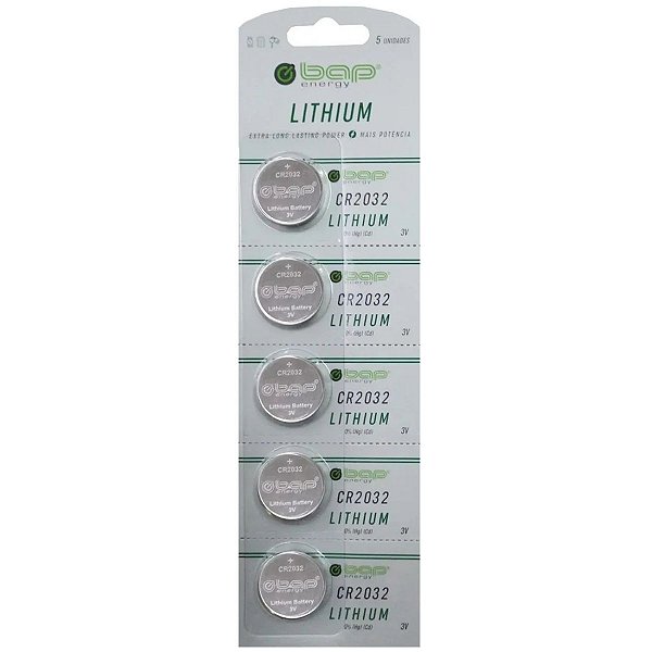 Cartela De Pilhas Redonda Lithium Bap Para Usos Diversos 3V