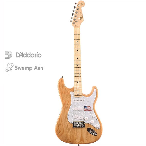 Guitarra Elétrica Stratocaster Sx SSTASH Natural Ash Series