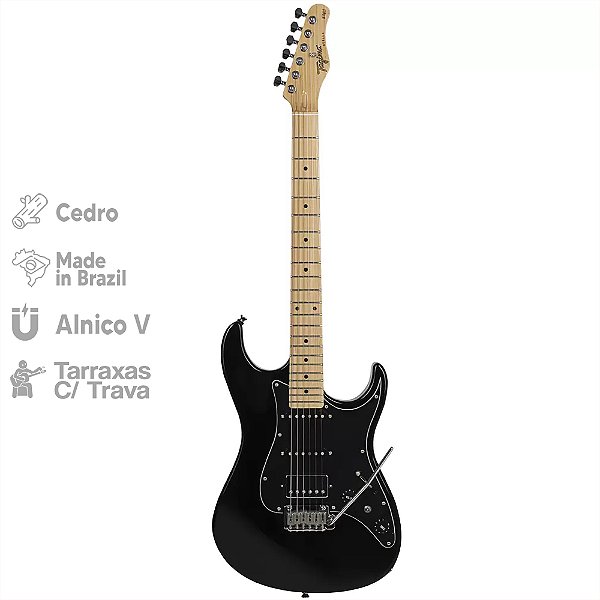 Guitarra Stratocaster Tagima Stella Handmade In Brazil Preta