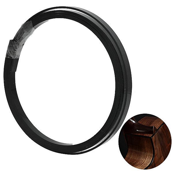 Filete Preto 6mm 1,65 Metros Para Instrumentos Musicais