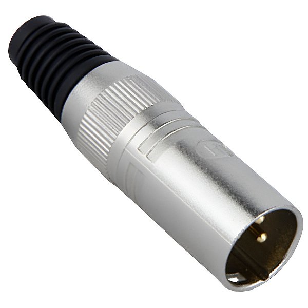Plug Conector Xlr Canon Macho HJH Com Pino Banhado A Ouro