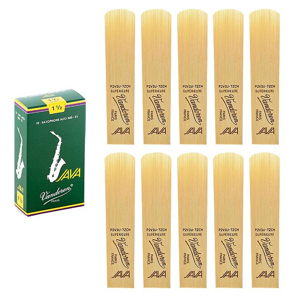 Kit Com 10 Palhetas Java Para Saxphone Alto 1.5 Vandoren