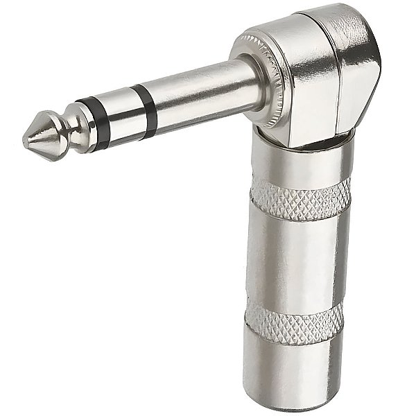 Plug Conector P10 Em L 90º Graus Estereo Stereo Profissonal