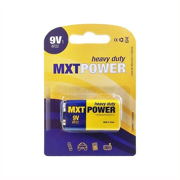 Bateria MXT Power Heavy Duty 9V Para Instrumentos Musicais